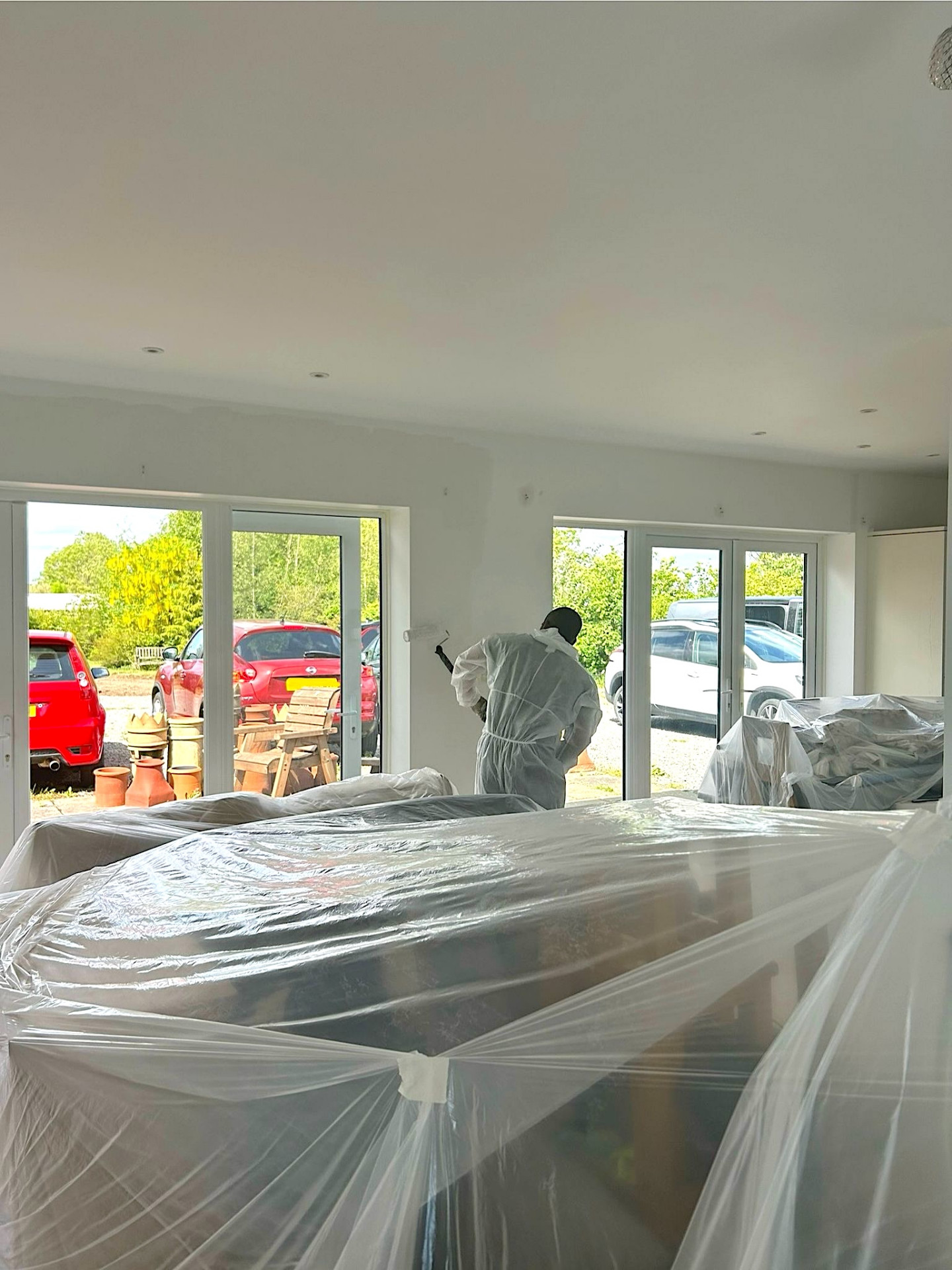 OUTTUU painting and decorating work in a Bedfordshire village home near Sharnbrook.