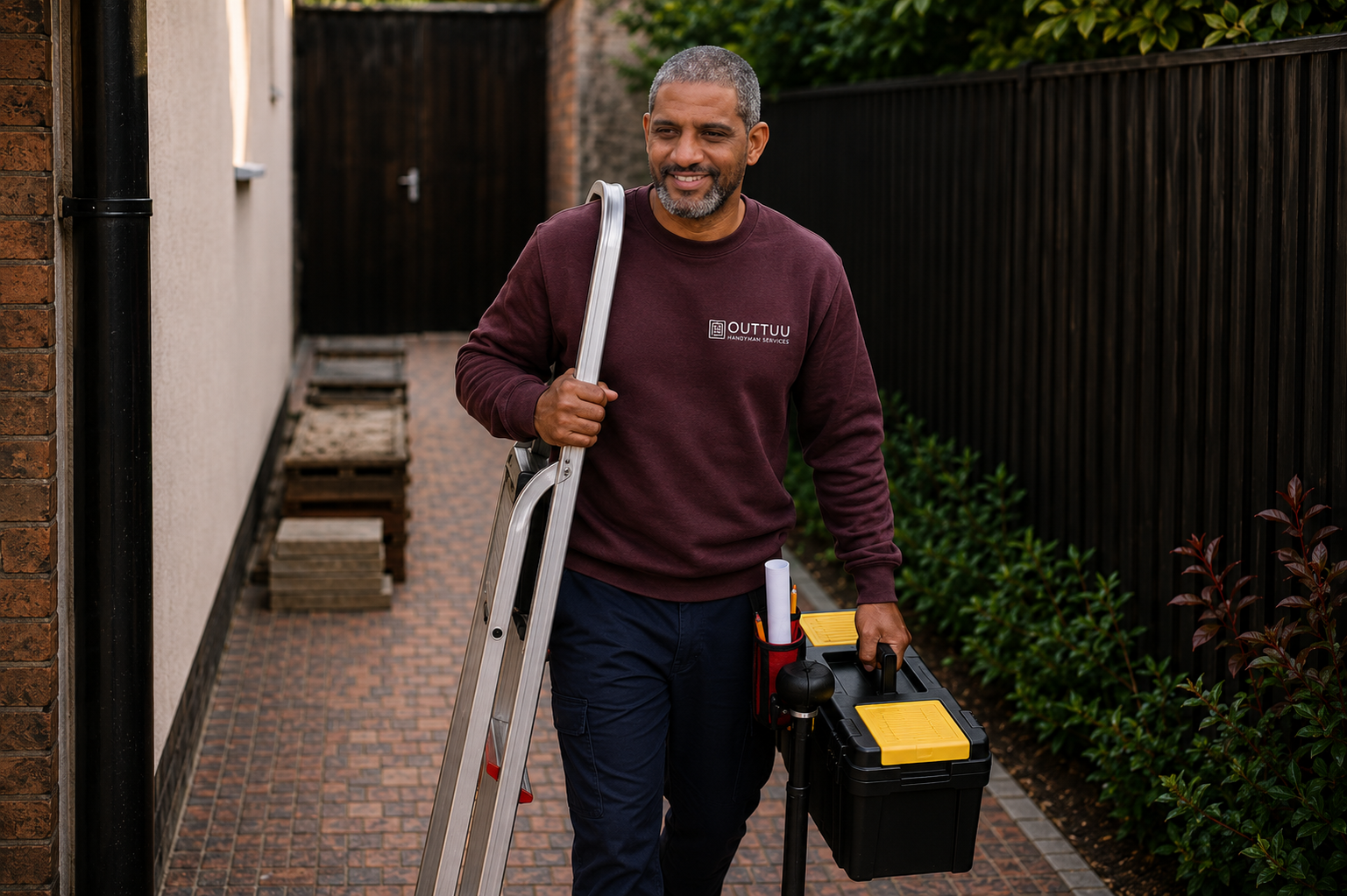 Professional property maintenance at work
